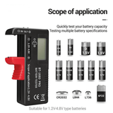 Digital Battery Capacity Tester for 9V AA AAA Button Cells Black