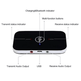 Bluetooth 5.0 Audio Transmitter Receiver 3.5mm AUX Adapter Black