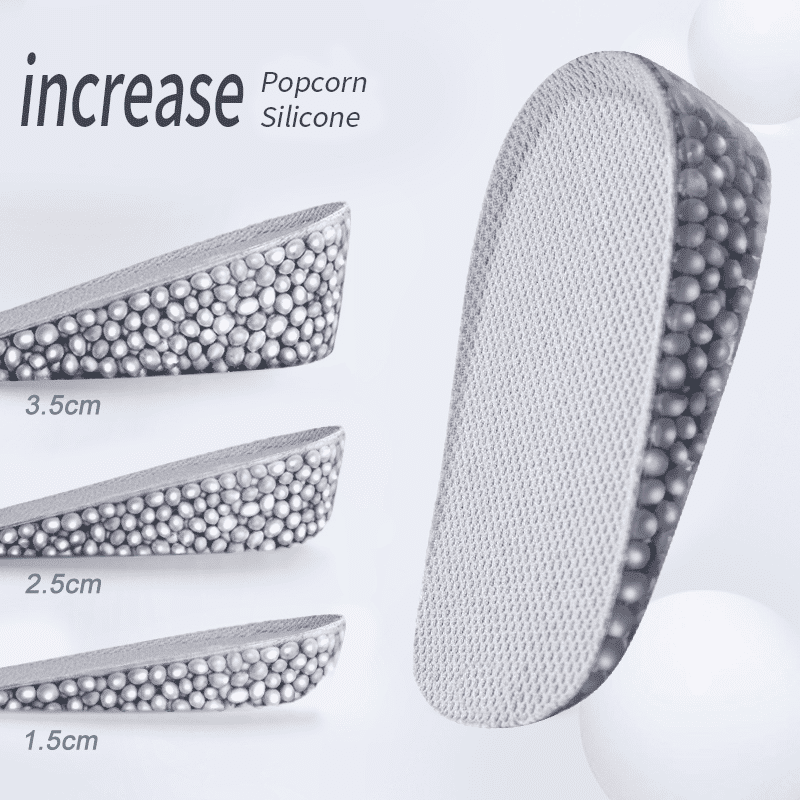 Silicone Gel Height Increase Half Heel Insoles Orthopedic Shoe Pads