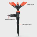 Automatic 360 Degree Garden Sprinkler 3-Nozzle Lawn Irrigation System
