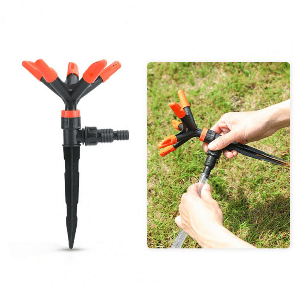 Automatic 360 Degree Garden Sprinkler 3-Nozzle Lawn Irrigation System