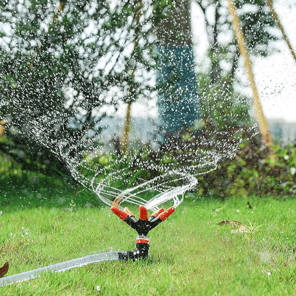 Automatic 360 Degree Garden Sprinkler 3-Nozzle Lawn Irrigation System