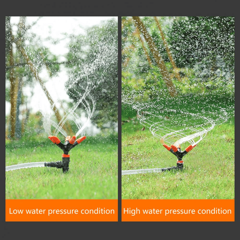 Automatic 360 Degree Garden Sprinkler 3-Nozzle Lawn Irrigation System