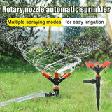 Automatic 360 Degree Garden Sprinkler 3-Nozzle Lawn Irrigation System