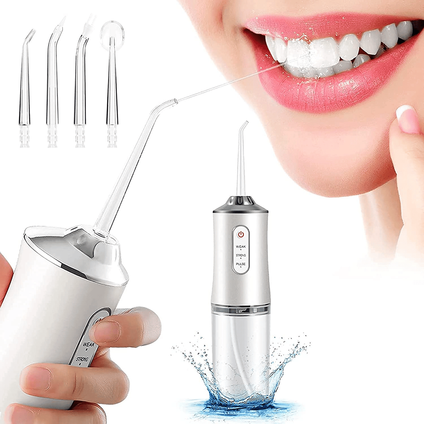 Portable Oral Irrigator Dental Water Flosser 220ml 3 Modes IPX7