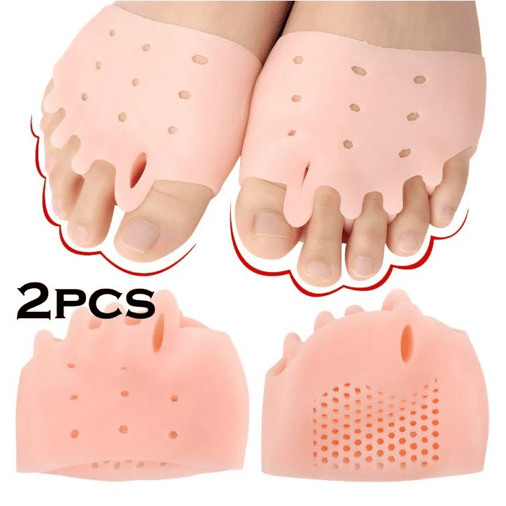 Silicone Forefoot Gel Pads Toe Separator Pain Relief Insoles 2pcs