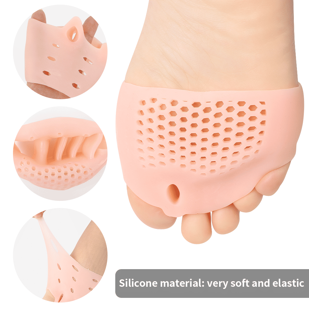 Silicone Forefoot Gel Pads Toe Separator Pain Relief Insoles 2pcs