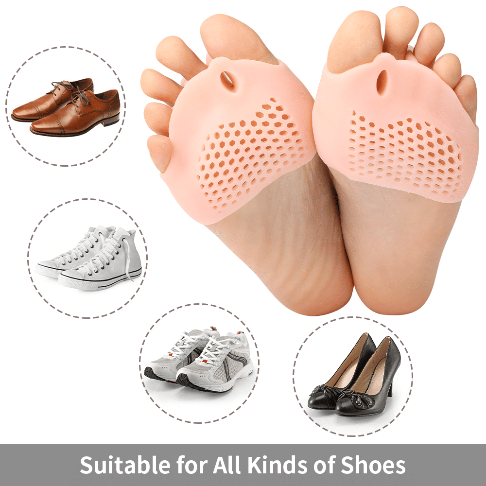 Silicone Forefoot Gel Pads Toe Separator Pain Relief Insoles 2pcs