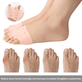 Silicone Forefoot Gel Pads Toe Separator Pain Relief Insoles 2pcs