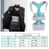 Invisible Chest Posture Corrector Breathable Spine Support Brace Gray