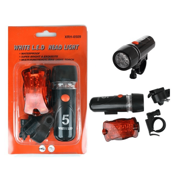 LED Bike Headlight 300 Lumens with 4 Modes and Taillight