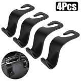 Portable Car Seat Back Storage Hooks 4 Pack Black
