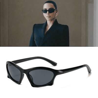 Sports Sunglasses UV400 Geometric Steampunk Shades Unisex Black