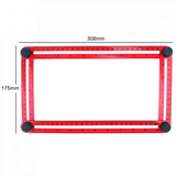 10 Inch Four-Sided Folding Angle Ruler Plastic Measuring Tool