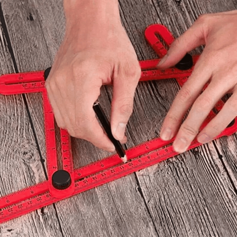 10 Inch Four-Sided Folding Angle Ruler Plastic Measuring Tool