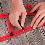 10 Inch Four-Sided Folding Angle Ruler Plastic Measuring Tool