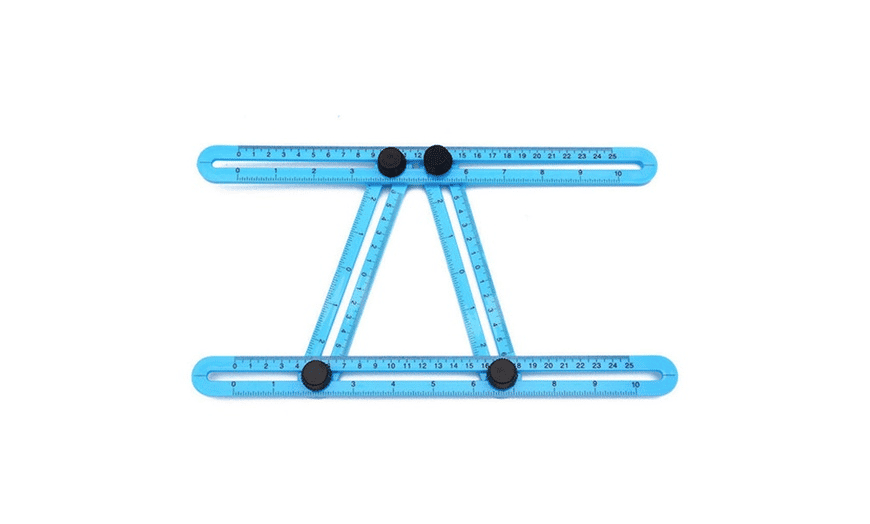 Four-Fold Template Tool Angle Ruler Measuring Protractor Metric Inch Scale