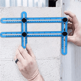 Four-Fold Template Tool Angle Ruler Measuring Protractor Metric Inch Scale
