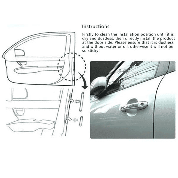 8PCS/SET Car Door Protector Strips Anti Collision Door Guard