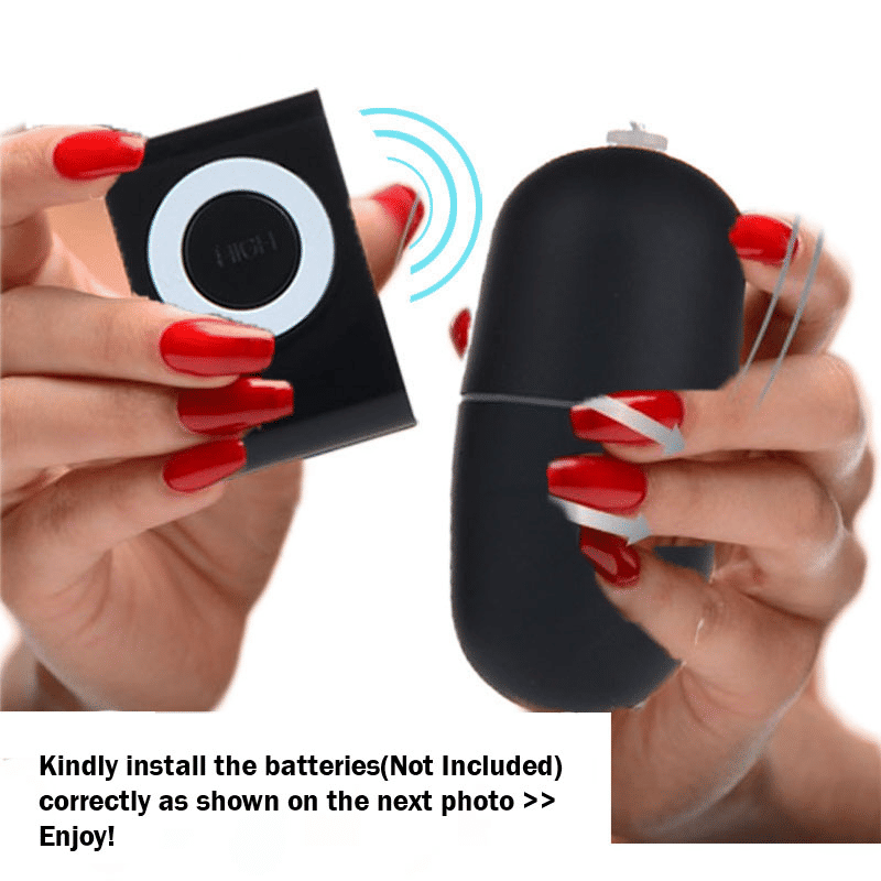 Wireless Waterproof MP3 Vibrating Egg Massager Remote Control Black