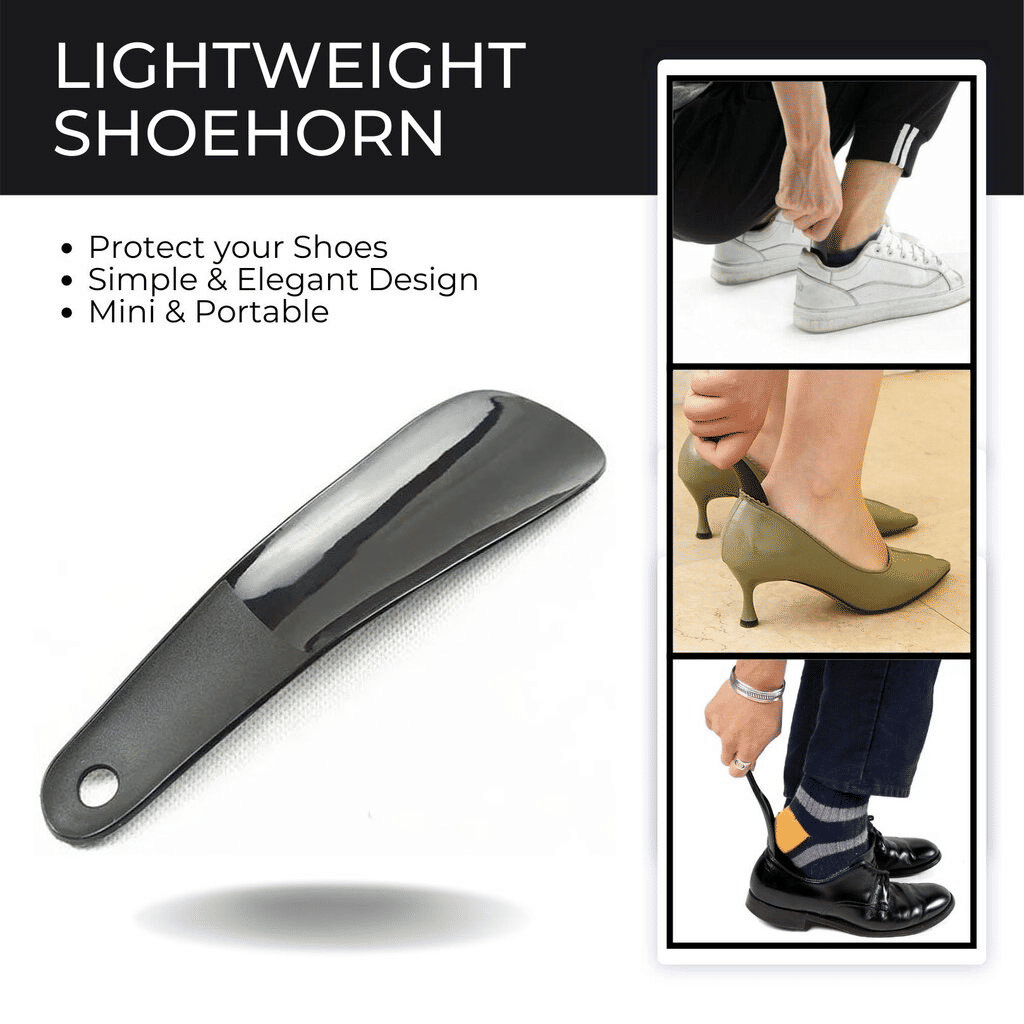 Generic Portable Shoe Horn Professional Travel Accessory Black