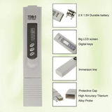 Water Quality Tester Digital TDS Meter Set 0-9990 Ppm Range
