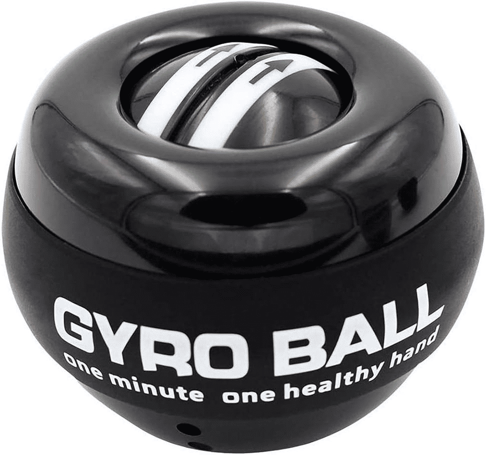 Power Wrist Trainer Ball Auto-Start Gyroscope Hand Strengthener Black