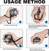 Power Wrist Trainer Ball Auto-Start Gyroscope Hand Strengthener Black