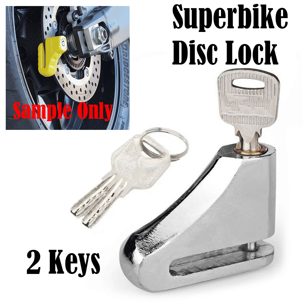 Anti Theft Disc Brake Lock for Motorcycle and Mountain Bike Silver
