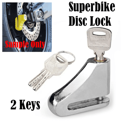 Anti Theft Disc Brake Lock for Motorcycle and Mountain Bike Silver