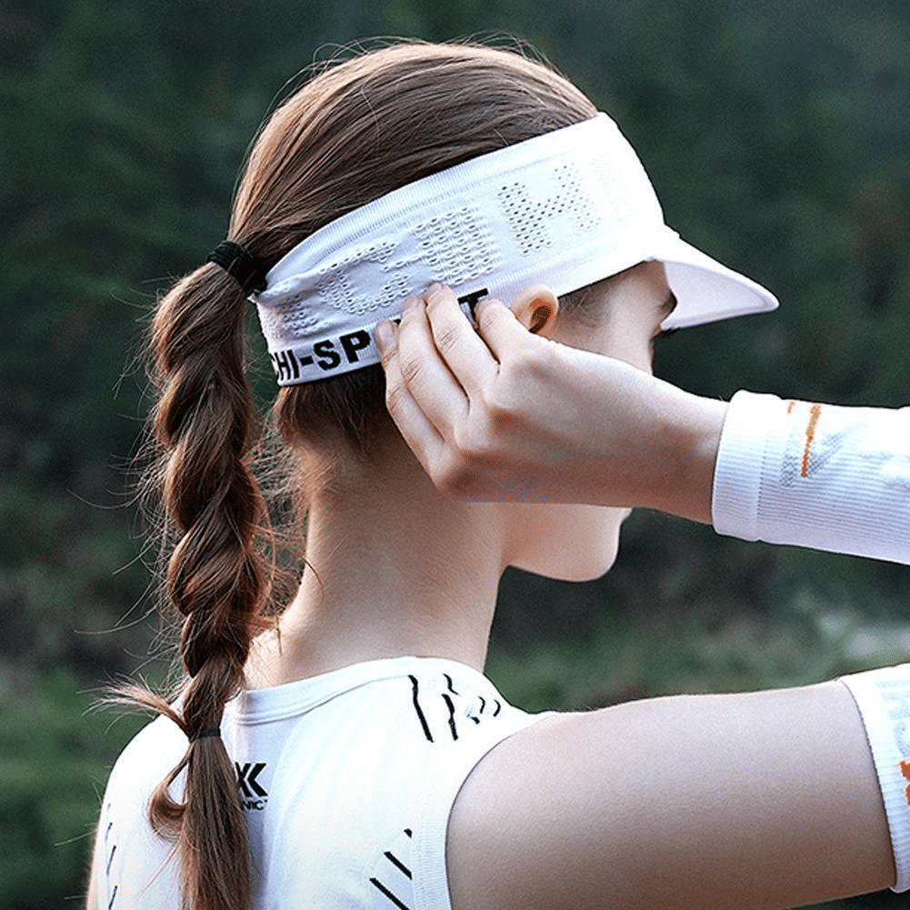 Rexchi XMZ249 Adjustable Sun Visor Cap Sport Tennis Golf White