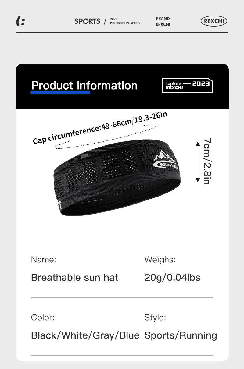 GoloveJoy Sports Headband Elastic Sweatband Running Yoga Black