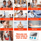 Magnetic Digital Kitchen Timer 2 Pack Loud Alarm White