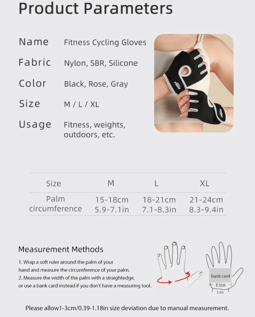 Breathable Workout Gloves for Men and Women Non-Slip Exercise Gloves