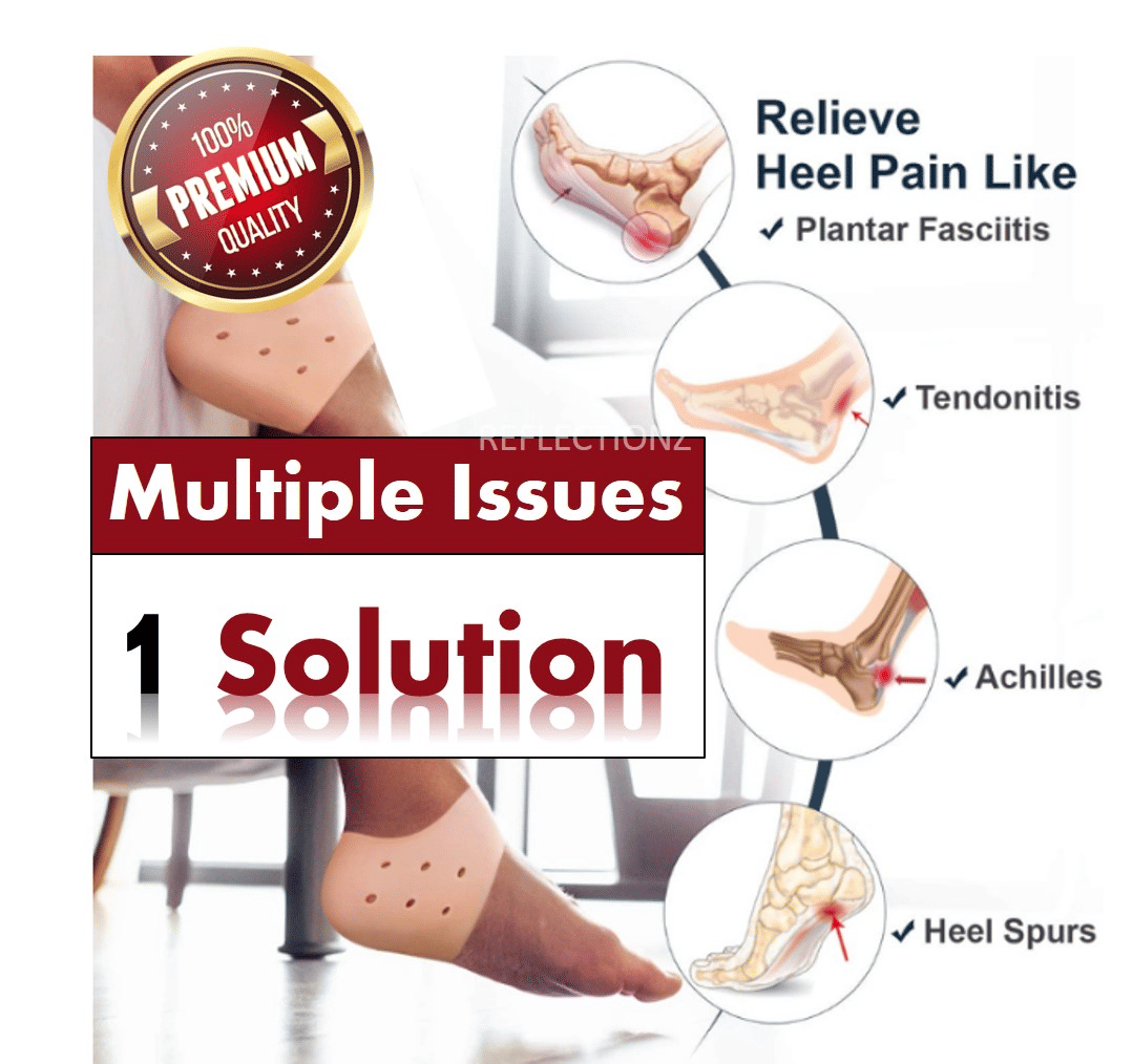 Generic Anti-Crack Silicone Heel and Forefoot Pad Set 2 Pairs