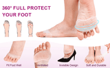Generic Anti-Crack Silicone Heel and Forefoot Pad Set 2 Pairs