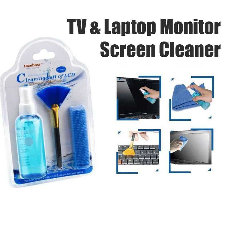 Generic 3 in 1 TV and Laptop Screen Cleaner Kit Light Blue