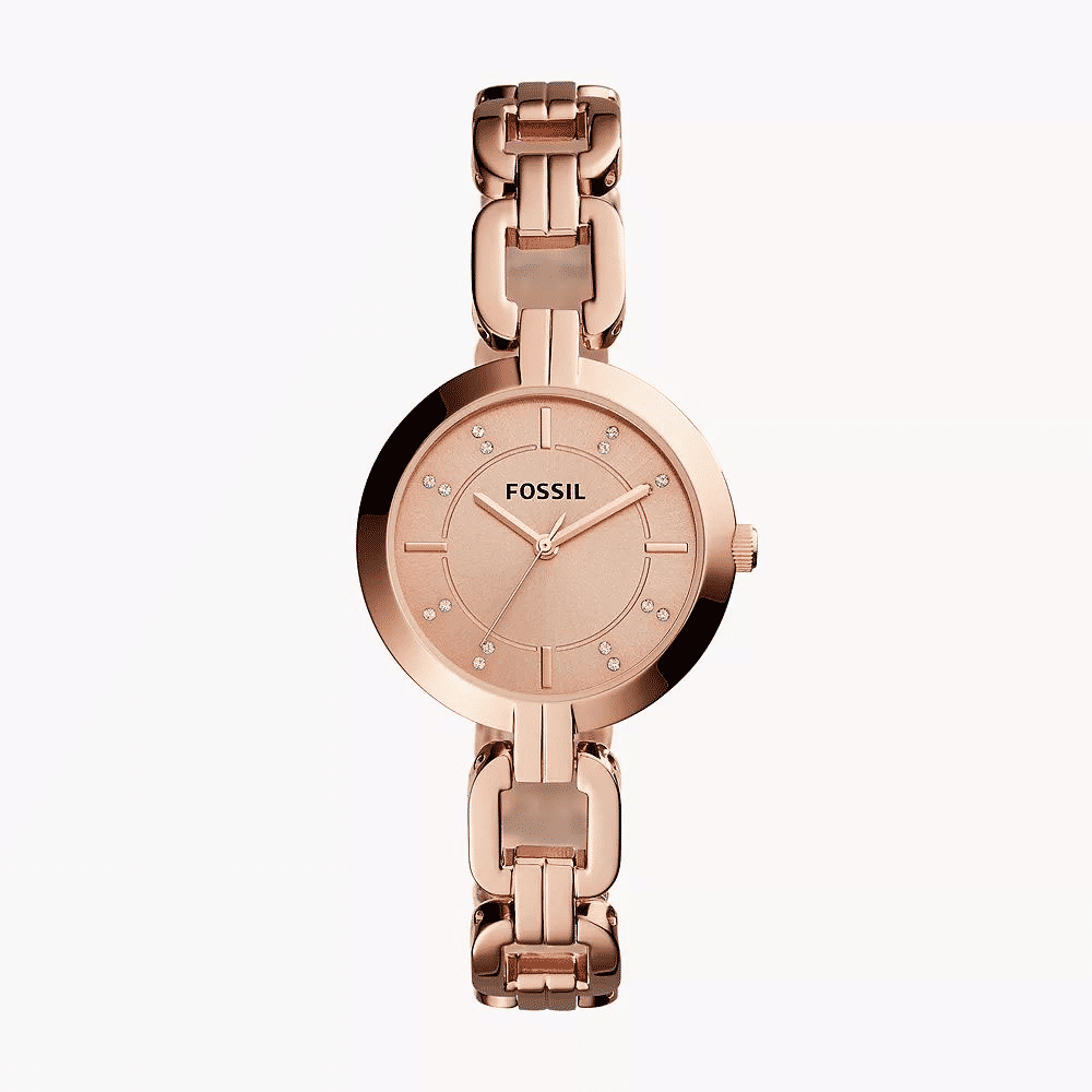 Fossil Kerrigan Women's Watch Three-Hand Rose Gold-Tone Stainless Steel