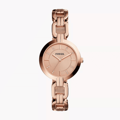 Fossil Kerrigan Women's Watch Three-Hand Rose Gold-Tone Stainless Steel