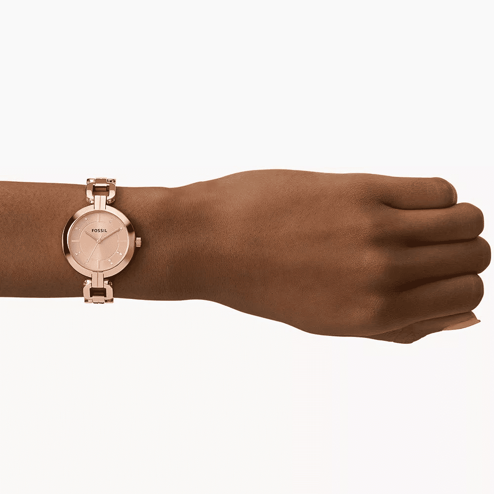 Fossil Kerrigan Women's Watch Three-Hand Rose Gold-Tone Stainless Steel
