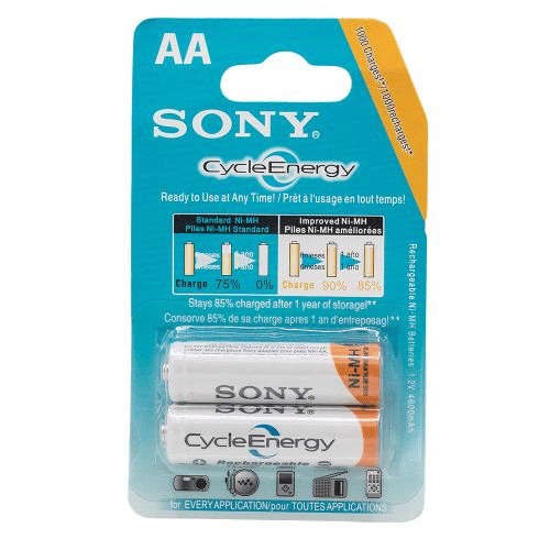 Sony CycleEnergy AA Rechargeable Battery 4600mAh 1.2V 2 Pack