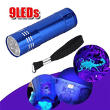 Generic 9 LED UV Flashlight Portable Money Detector Torch
