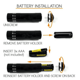 UV Torch LED Flashlight 9-LED Portable Camping Lamp