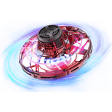 Generic Flying UFO Boomerang Hand Controlled LED Spinner Toy Red