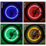 4PCS Bicycle Bike LED Lights Tire Valve Cap Flashlight Auto Car Motorcycle Tire Air Valve Wheel Spokes Light Bike Accessories