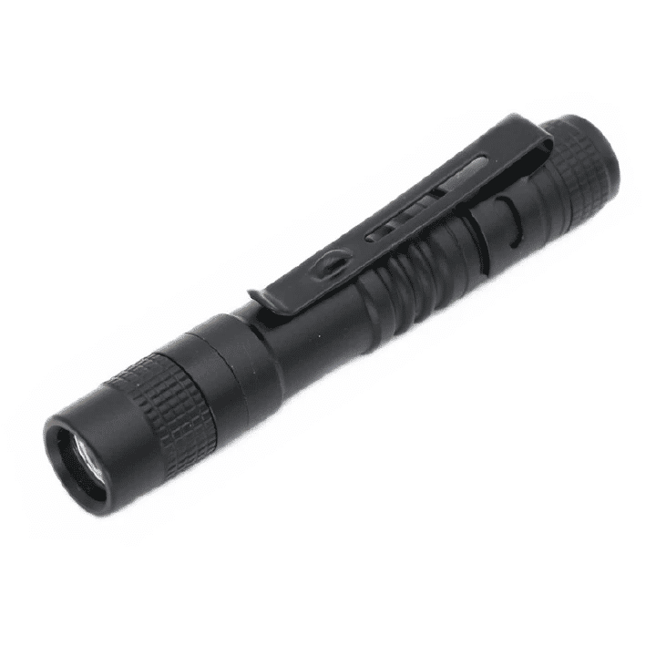 Mini LED Flashlight Portable Aluminum Alloy Penholder Torch for Camping