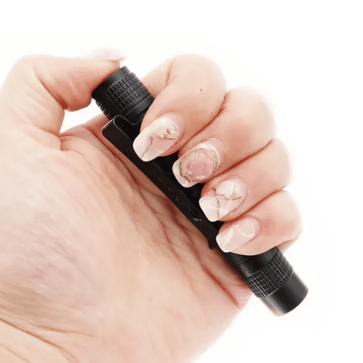 Mini LED Flashlight Portable Aluminum Alloy Penholder Torch for Camping
