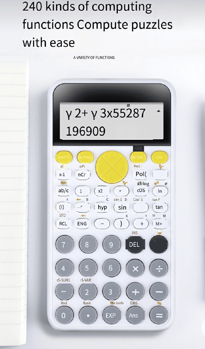 VEDO Scientific Calculator 240+ Functions Dual Power KCSE Approved Blue