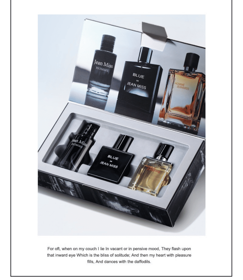 JEAN MISS 3-Bottle 30ml Men's Perfume Gift Set Woody Scent