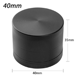 4-Layer Zinc Alloy Metal Tobacco Herb Grinder Spice Mill Crusher Kitchen Tool 35mm Black